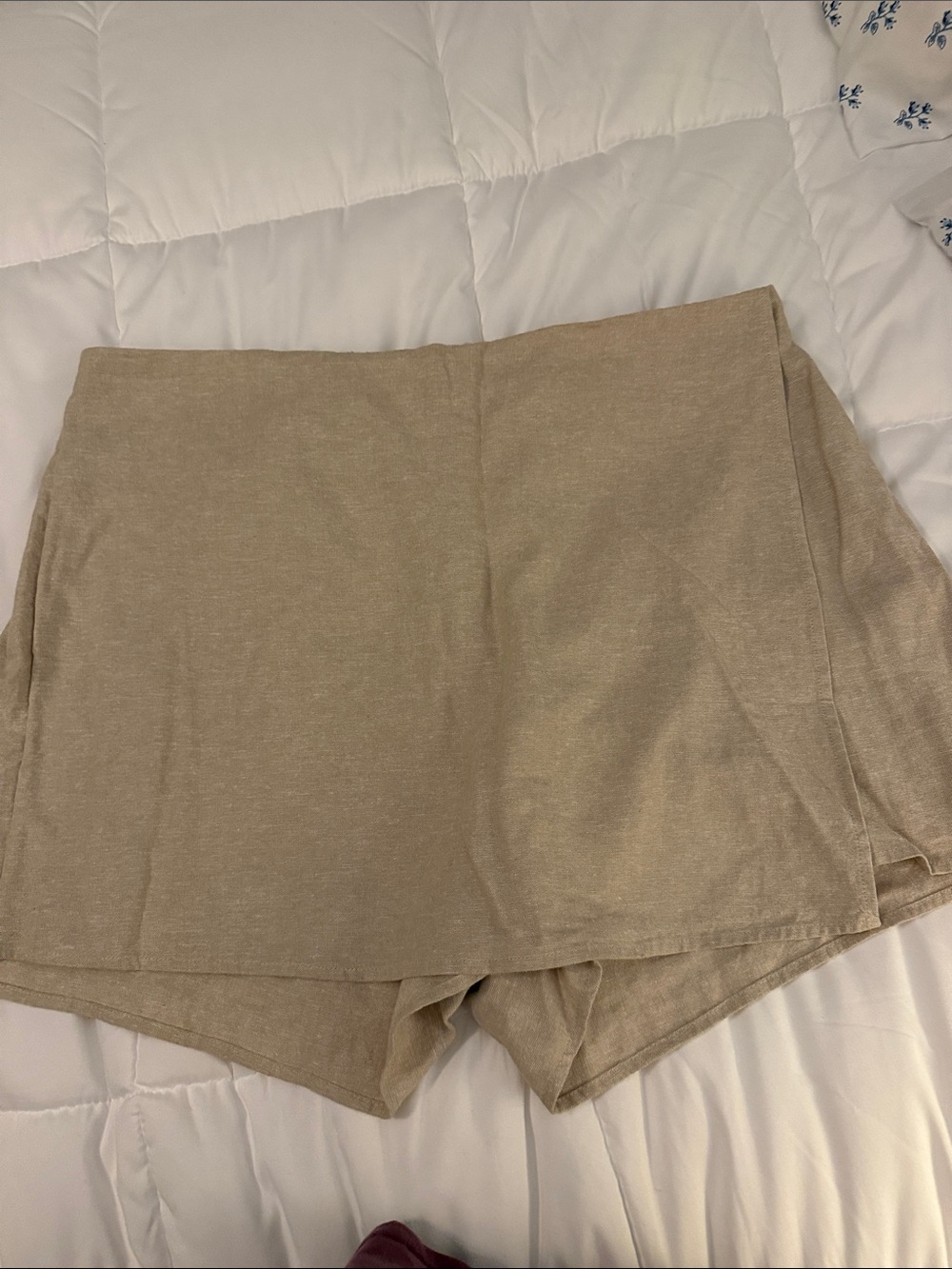 Old Navy Beige Linen/Viscose Women's High-Waist Casual Skort. NWOT Size XL